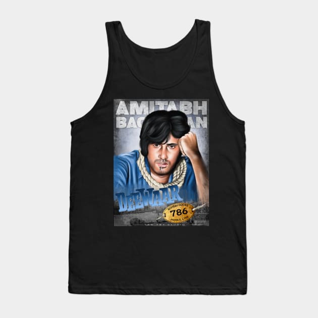 Amitabh Bachchan Deewar art Tank Top by SAN ART STUDIO 